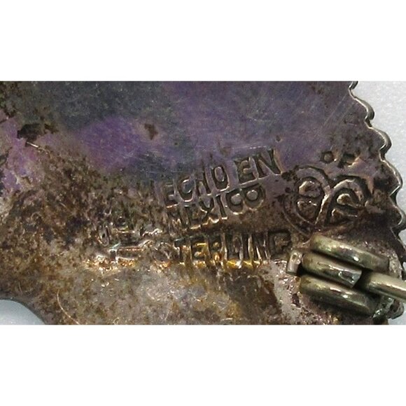 Vintage Mexican Sterling Silver Abalone Marlin Swordfish Brooch Pin Signed - Picture 5 of 6